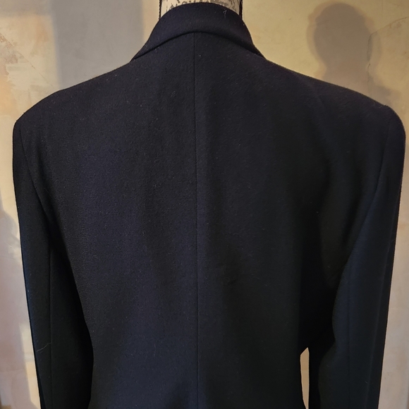 Vintage Authentic Christian Dior Women's Black Wool Blazer Size 14 - Picture 4 of 10